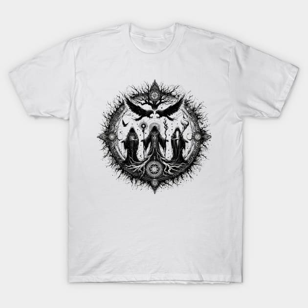 Druid ink art T-Shirt by TaevasDesign